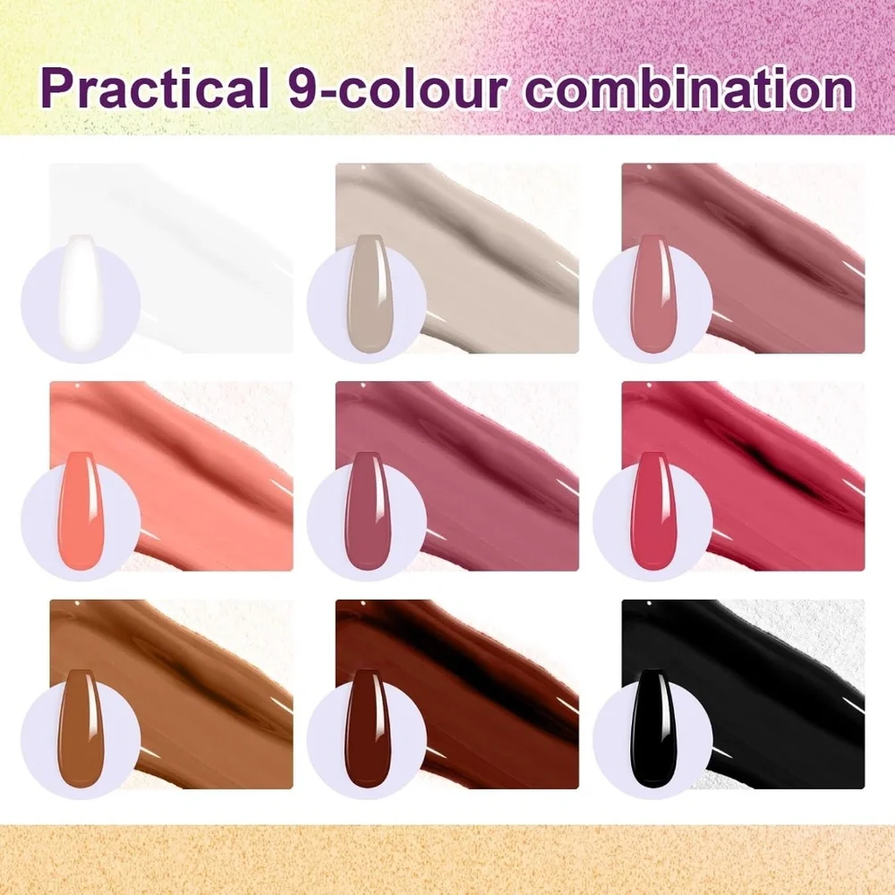 9 Color Ombre Nail Palette Case